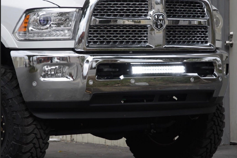 Dodge Ram 3500 Bumper Light Brackets Kit - Cali Raised LED - Hidden Led Bar Brackets - `10-`18